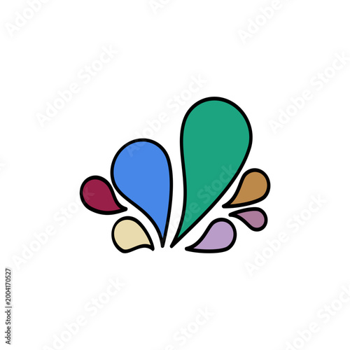 Colorful water droplet 