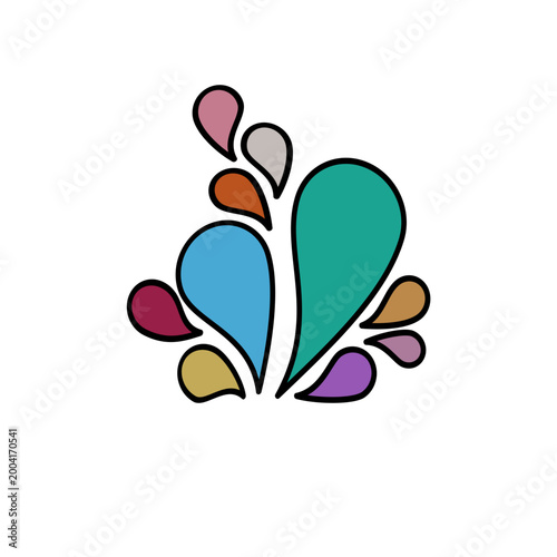 Colorful water droplet 