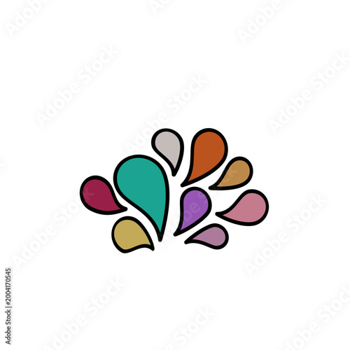 Colorful water droplet 