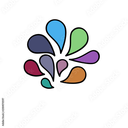 Colorful water droplet 