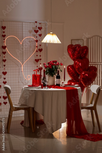 Interior of dining room dec...