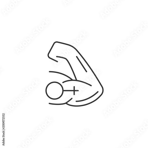 Mentally strong women linear icon. Moral courage. Feminist organization. Mental strength. Thin line customizable illustration. Contour symbol. Vector isolated outline drawing. Editable stroke