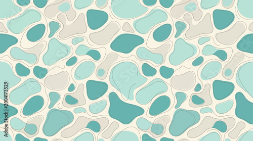Konstfotografi Soft teal pebble pattern texture with cream background for design projects