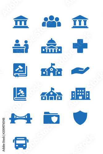Public policy generation infrastructure desk simple support vector folder icon image services