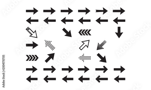 Collection of various black arrows