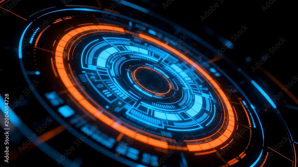 Fototapeta premium Futuristic digital interface design