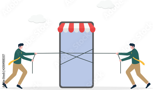 Professionals in tug of war over online store phone