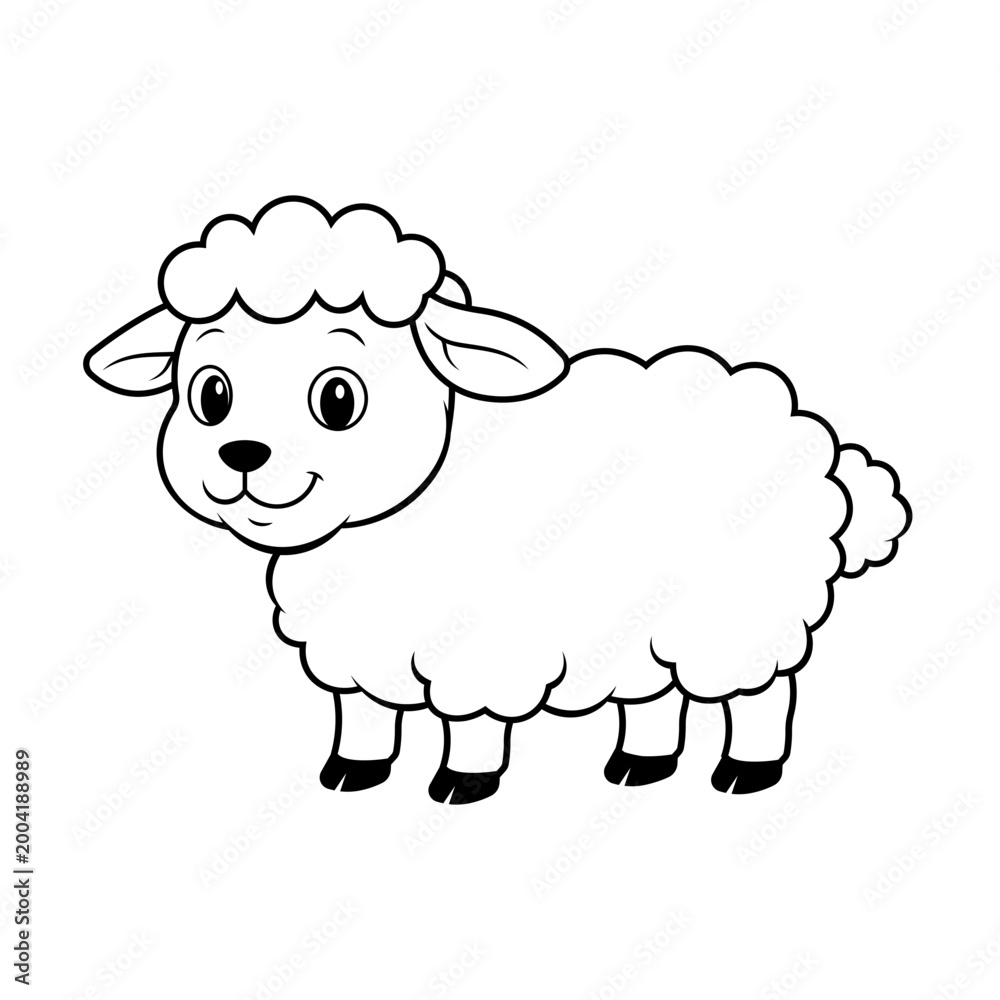 Obraz premium Vector illustration of sheep
