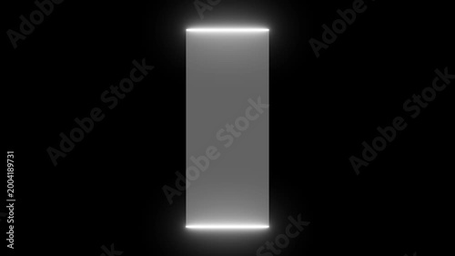 neon edge highlight vertical frame animation loop video in 4k,digital ui vertical neon frame overlay animation,sci fi vertical light border frame motion background.
