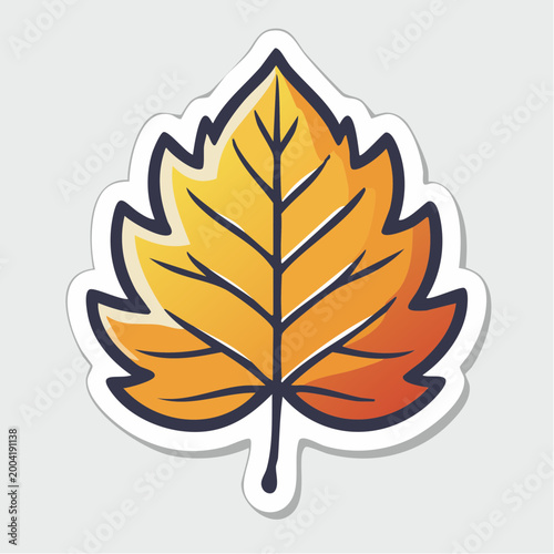 Stylized Autumn Leaf Illustration