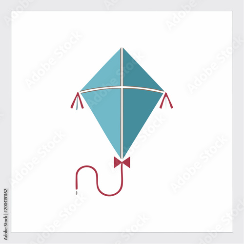 Simple Blue Kite Illustration