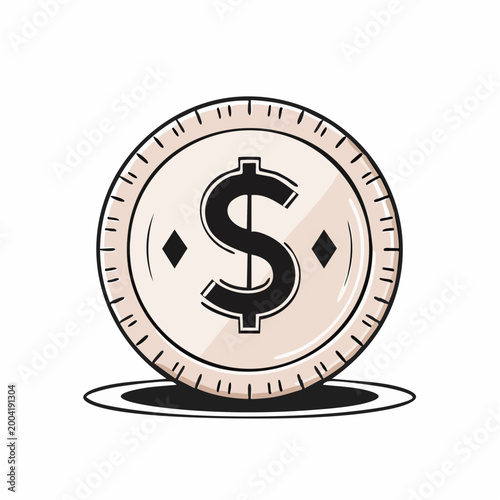 Dollar Coin Illustration