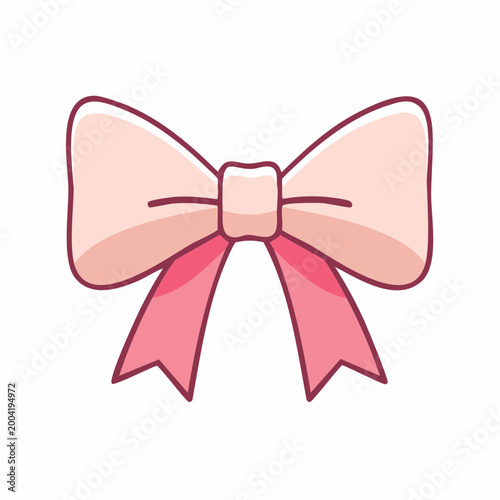 Pink Bow Illustration