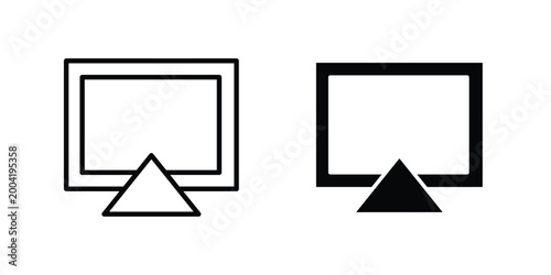 Free Download Airplay icon design pack in white and black color - GFXLoad