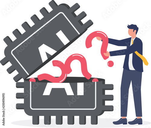 AI processor analyzing complex queries and questions