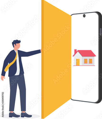 User accessing real estate portal through mobile