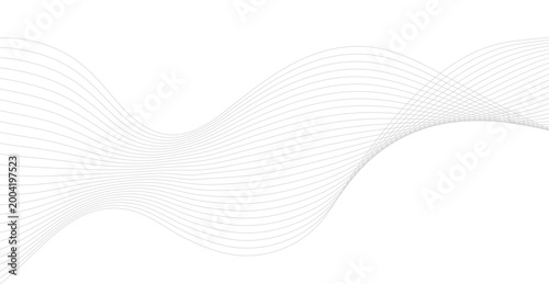 Wavy lines forming an abstract pattern on transparent background wave line gray curvy fluid motion movement