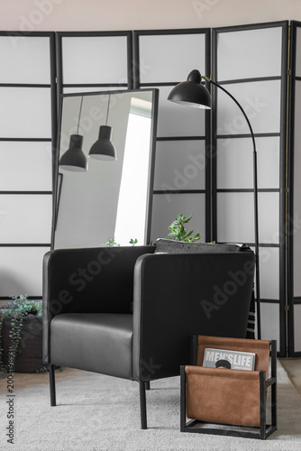 Interior of stylish bedroom...