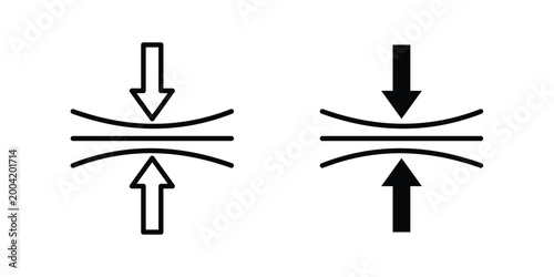 Schilderij op canvas Elastic icon design pack in white and black color