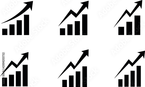 business graph with arrow