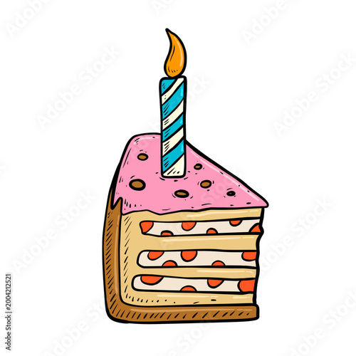 birthday cake vector illustration