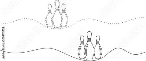 Bowling Pins on a Wavy Lane A Game of Strikes and Spares