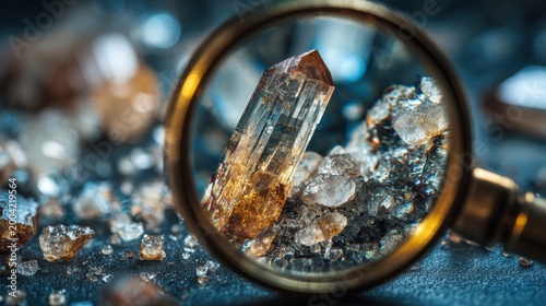 High Fidelity Quartz Crystal Under Microscope with Fine Details
