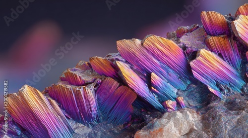 High Fidelity Microscopy Image of Colorful Crystal Structure