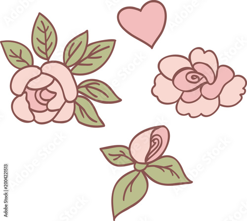 Vintage decorative elements for perfect for wedding invitations, birthday designs, feminine branding, scrapbook projects, stationery, spring decorations, and romantic printable products.