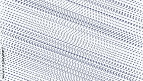 Blue abstract diagonal hand-drawn thin line texture background