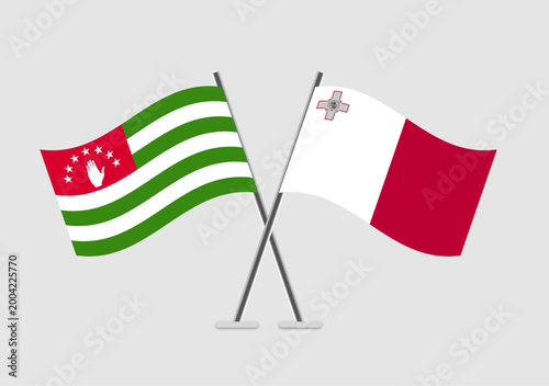 Abkhazia and Malta vector flags with balanced layout concept