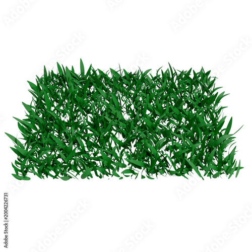 3D render of a fresh bunch of green grass illustration