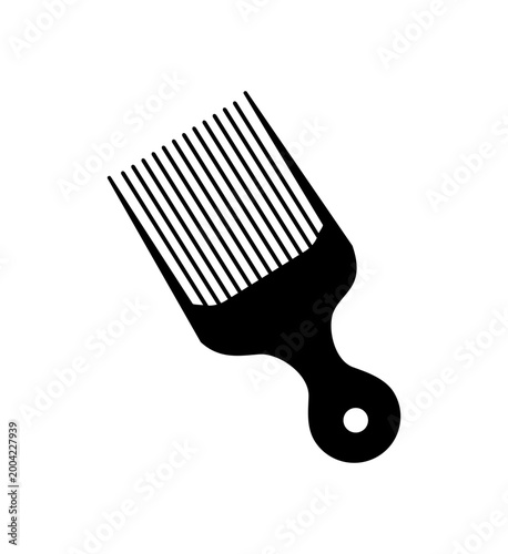 Vector illustration of an Afro pick icon on a white background.