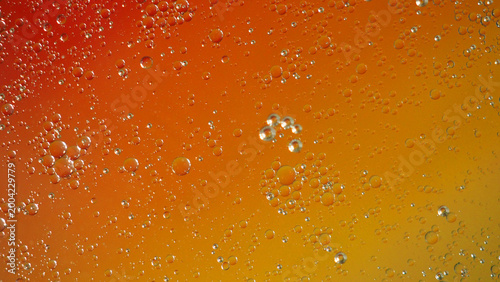 Bubble abstract on red yellow orange colorful background