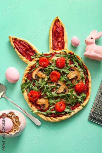 Easter bunny shaped homemad...