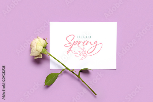 Greeting card with text HEL...