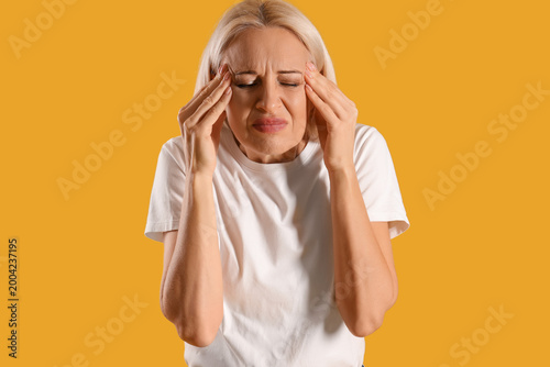 Mature woman suffering from...