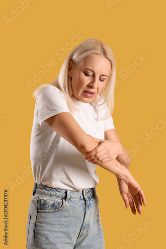 Mature woman suffering from...