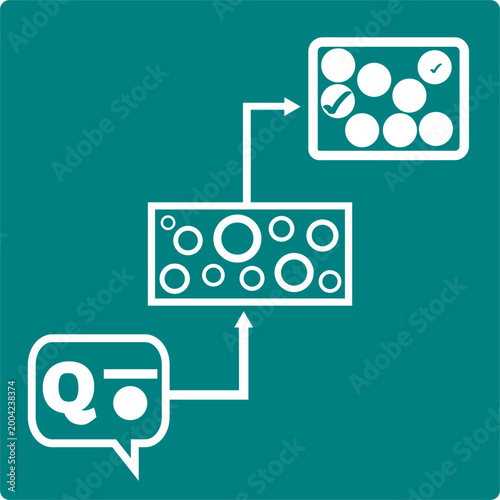 Vector Search Icon - Nearest‑Neighbor Embedding Retrieval Diagram