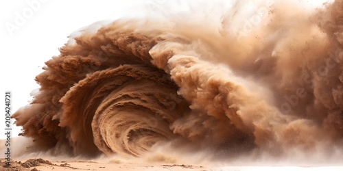 Dramatic sand storm in desert