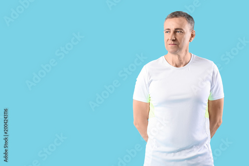 Portrait of sporty middle-a...