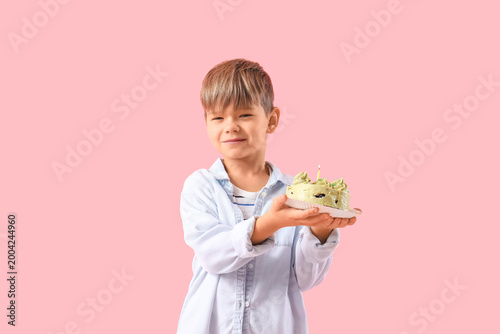 Cute little boy with Birthd...