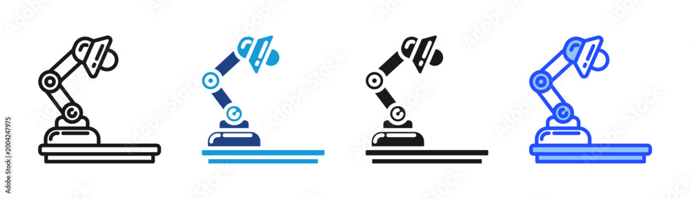 Obraz premium Desk Lamp icon set multiple style collection