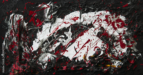Fotografía Dessin abstrait empreint d'émotions troublantes et d'anxiété.