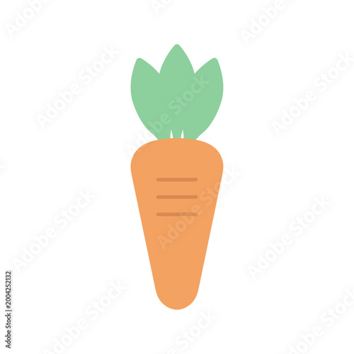 にんじんのカラーアイコン シンプルで使いやすいかわいい野菜イラスト