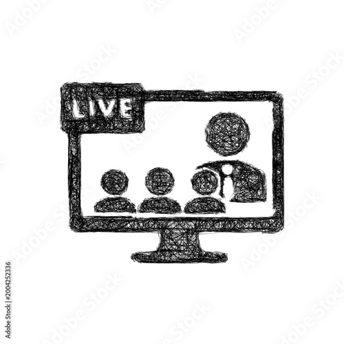 Sketch live class icon design