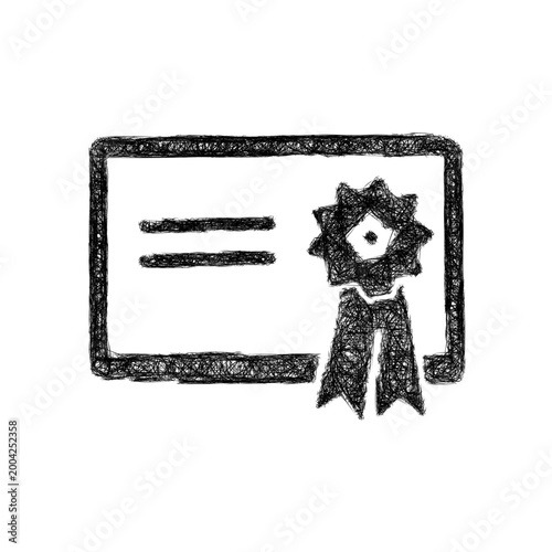 Sketch course certificate icon design