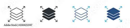 Fotografie Data scalability icon set