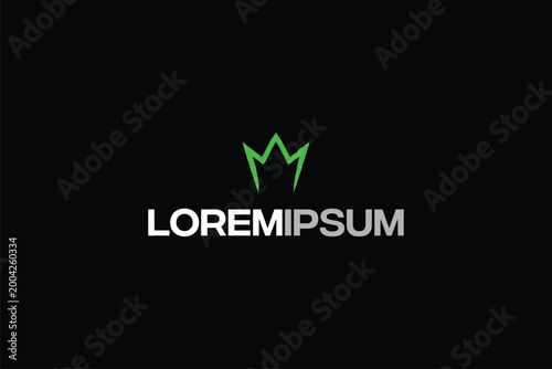 Abstract Crown logo design vector template