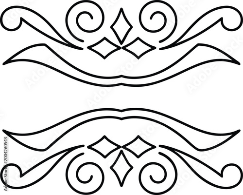 Elegant floral design elements for decoration